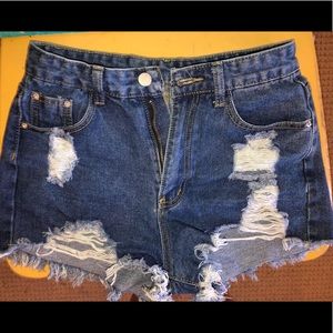 Denim shorts